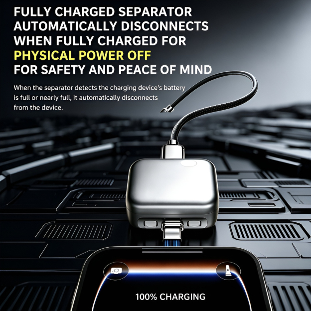 Fully charged splitter intelligently separates when fully charged, supports 140W fast charging, auto
