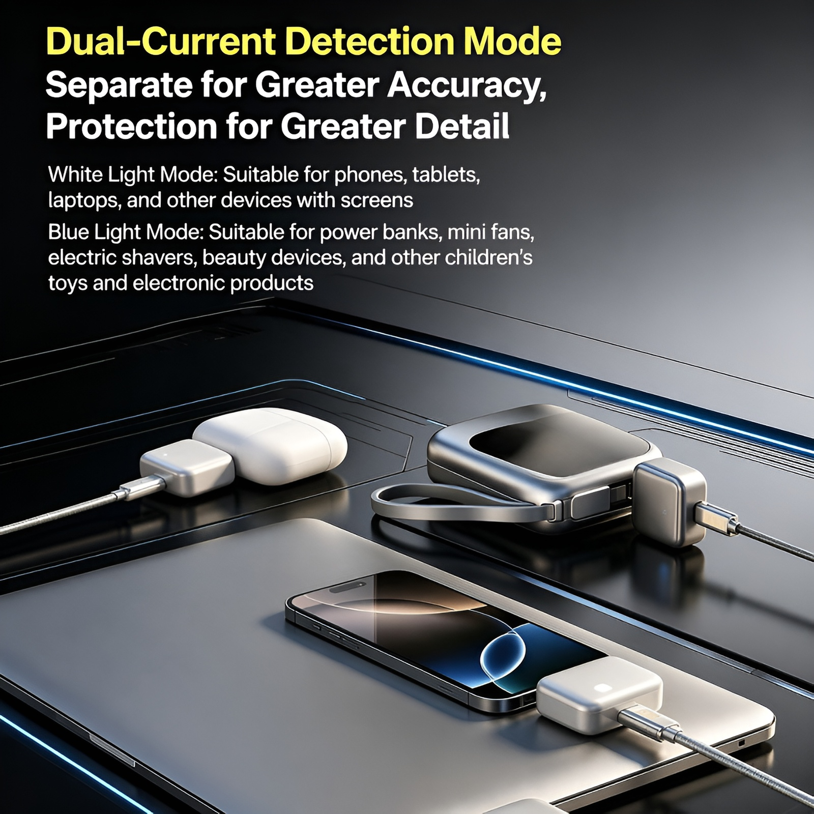 Fully charged splitter intelligently separates when fully charged, supports 140W fast charging, auto