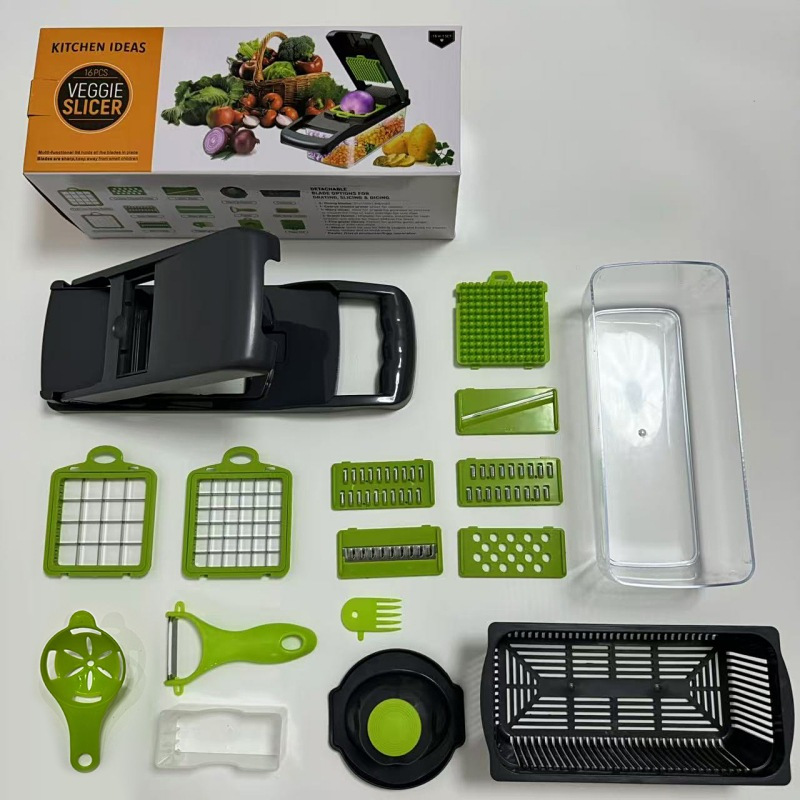 Multi-functional Vegetable Chopper - Kitchen Essential For Slicing, Dicing, Shredding, And Cutting Fruits & Vegetables