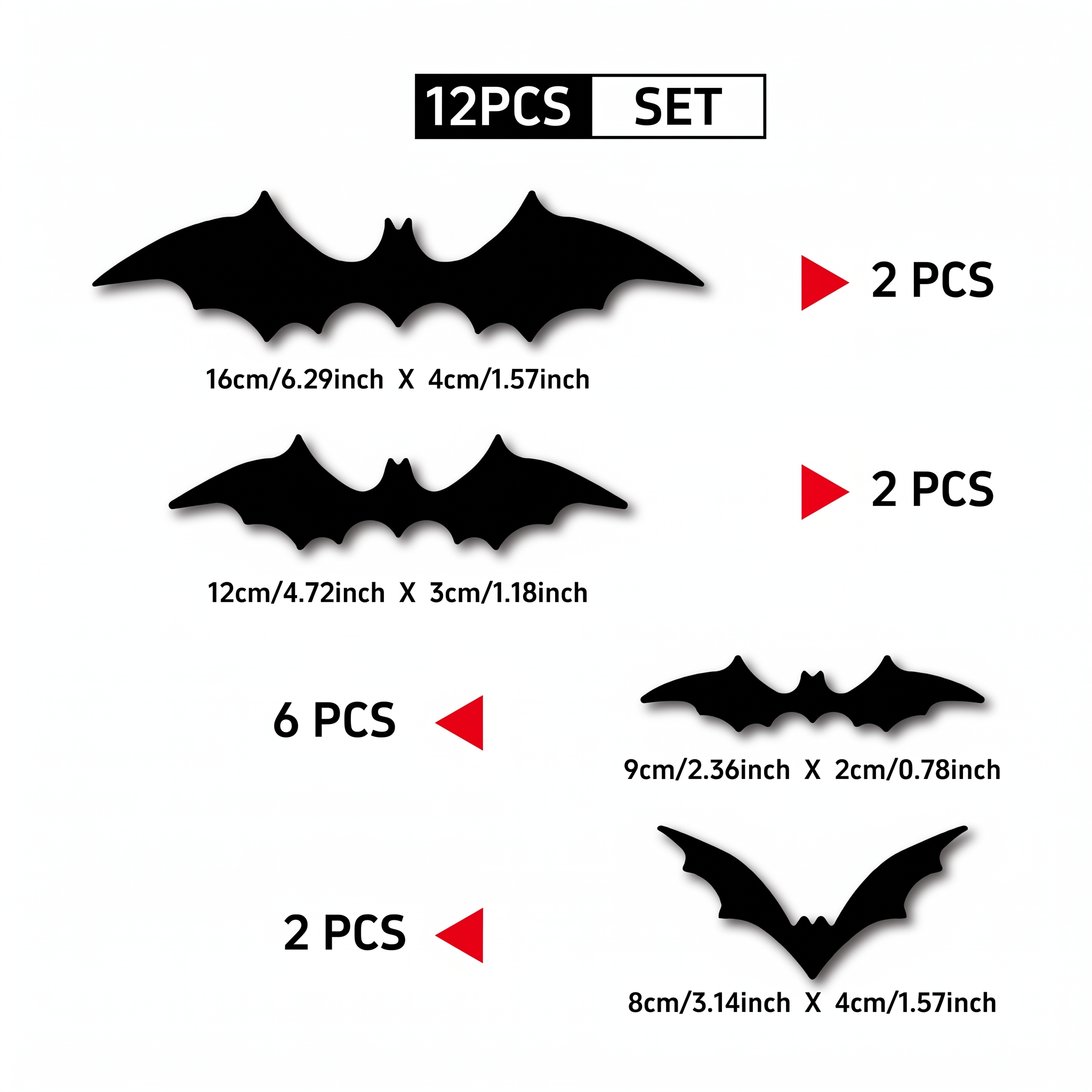 3D LED Halloween Bat Wall Decor – Colorful Glowing Flying Bats