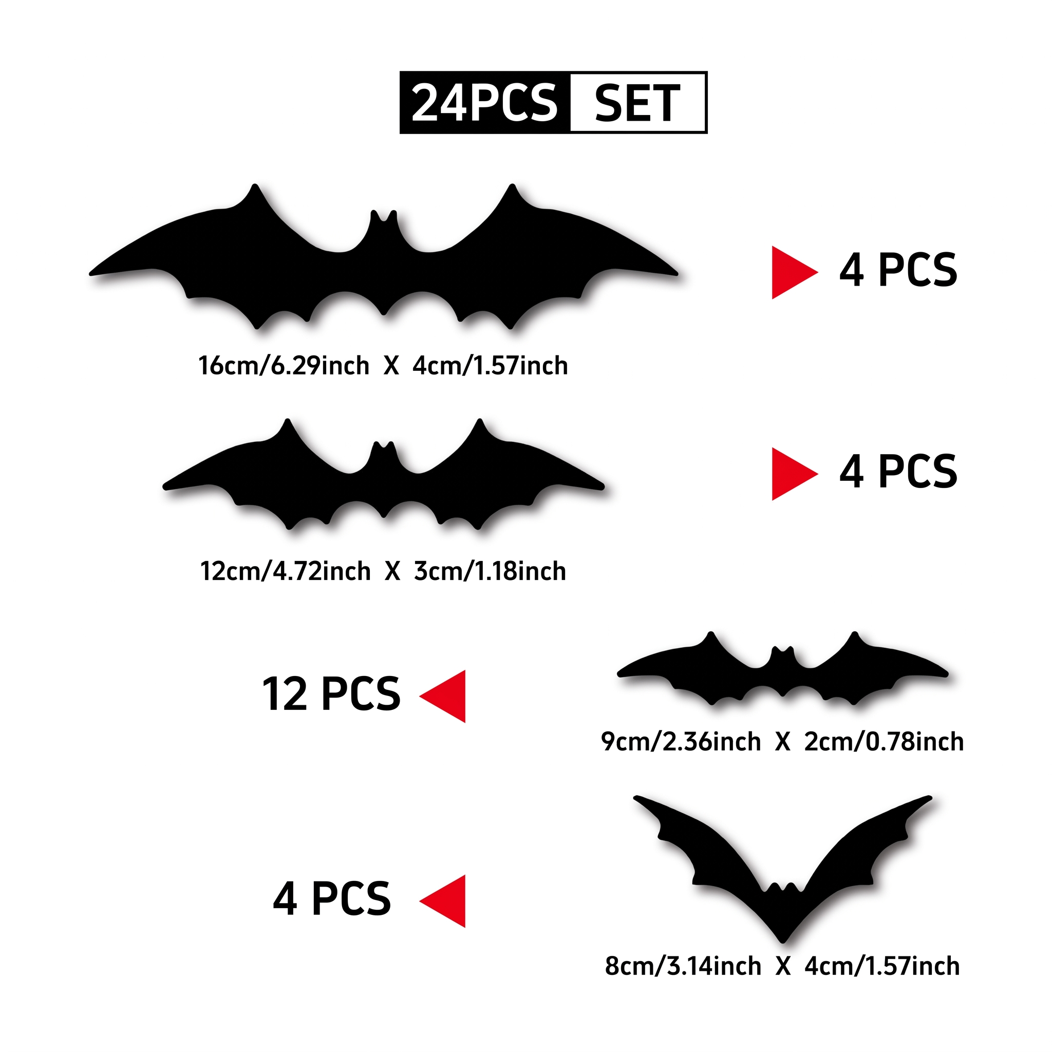 3D LED Halloween Bat Wall Decor – Colorful Glowing Flying Bats