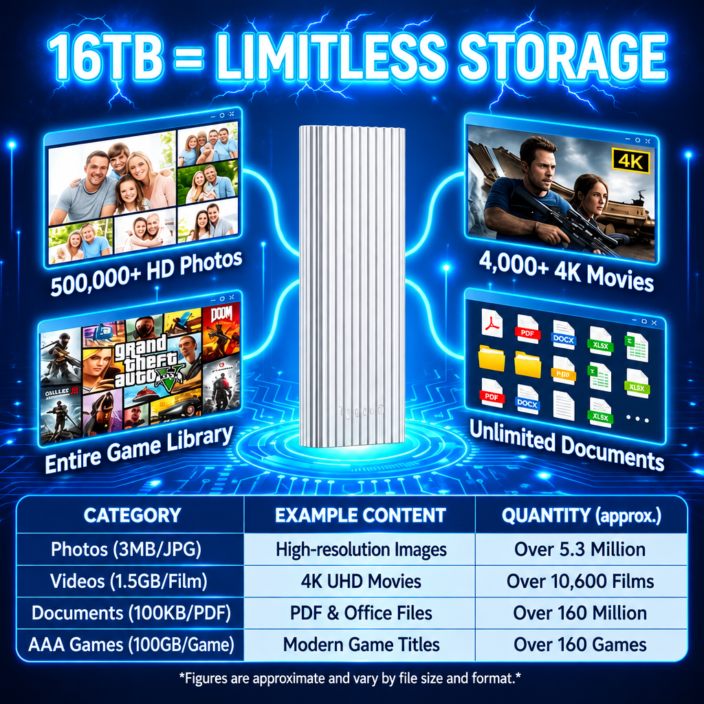 Portable Solid-state Drive (ssd) External Hard Drive