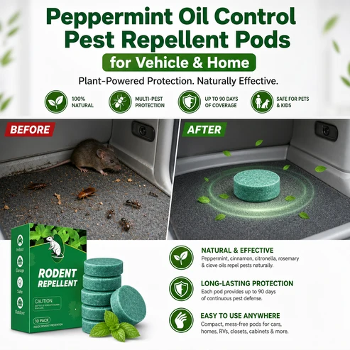 Natural Rodent Repellent Balls For Indoor Use — Protects Furniture From Chewing, Freshens Air With A Gentle, Long-lasting Scent