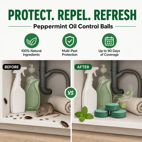 Natural Rodent Repellent Balls For Indoor Use — Protects Furniture From Chewing, Freshens Air With A Gentle, Long-lasting Scent