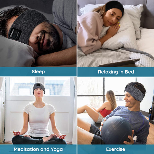 Bluetooth Sports Headband Yoga Headscarf Sleep Bluetooth Earphones Eye Mask Dual-use Outdoor Fitness Call Earphones