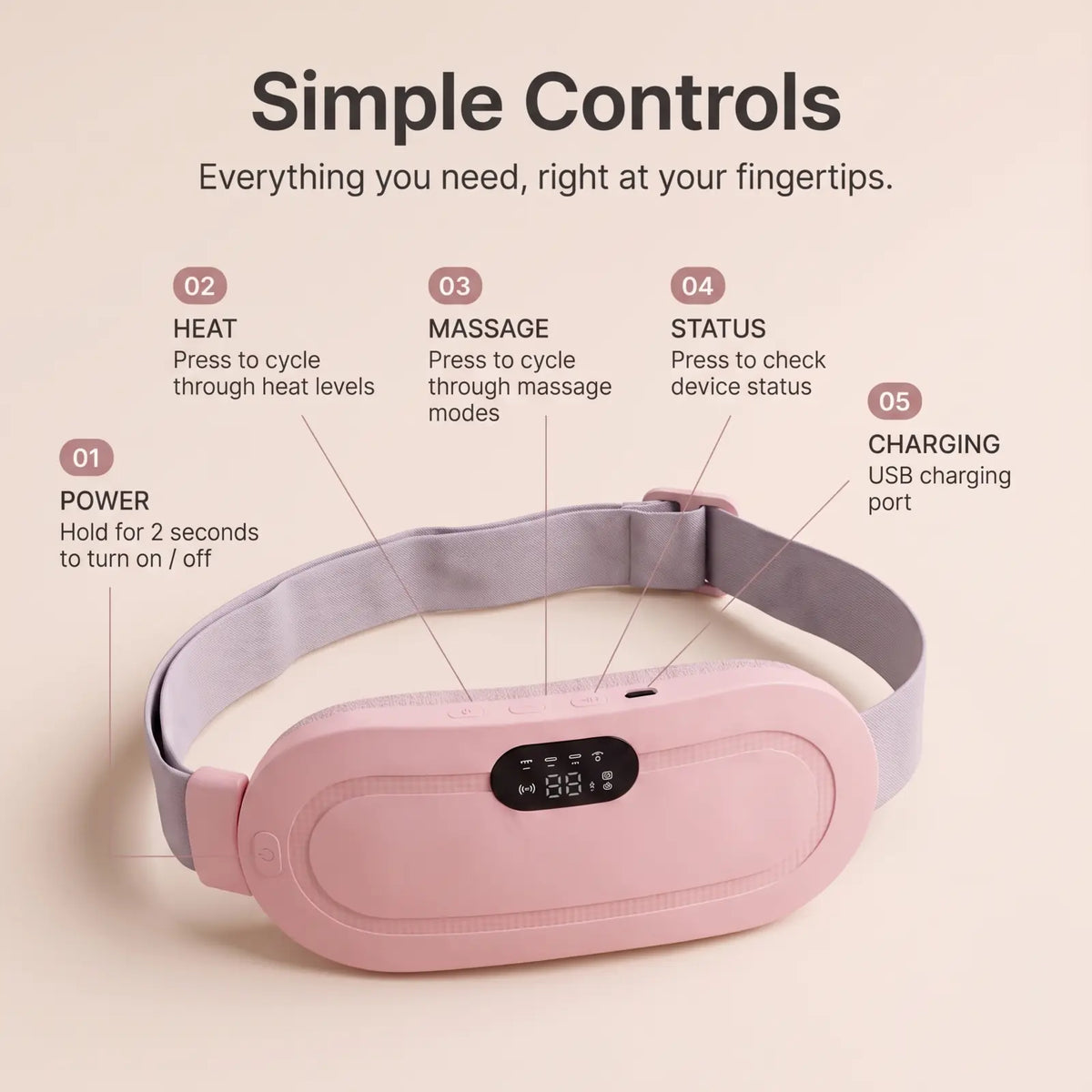 Massage Belt For Women: Uterus-warming Belt, Stomach-warming Belt, Uterus-warming Device—warm And Soothe The Abdomen With This Therapeutic Device