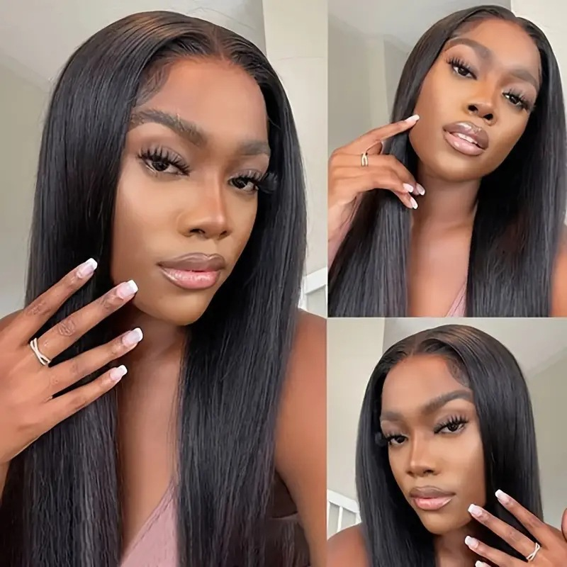 Straight Hd Transparent Lace Front Wigs Human Hair