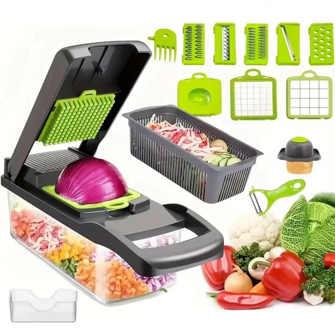 Multi-functional Vegetable Chopper - Kitchen Essential For Slicing, Dicing, Shredding, And Cutting Fruits & Vegetables