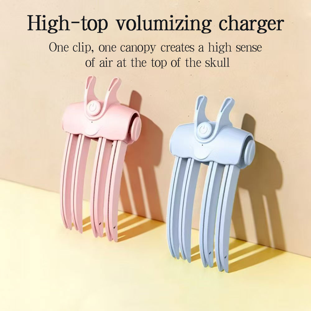 Wireless Heated Root Lifting Clip – Volumizing Styling Tool For Fine/flat Hair, Crown Booster With Rechargeable Charging