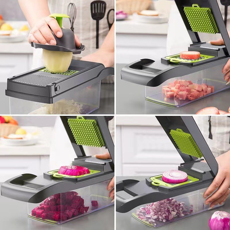 Multi-functional Vegetable Chopper - Kitchen Essential For Slicing, Dicing, Shredding, And Cutting Fruits & Vegetables