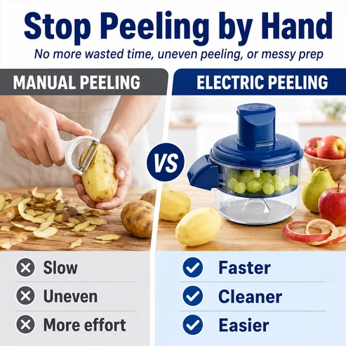 Fully Automatic Household Electric Fruit Peeler, Fruit And Vegetable Grape Peeler, Green Extraction Peeler