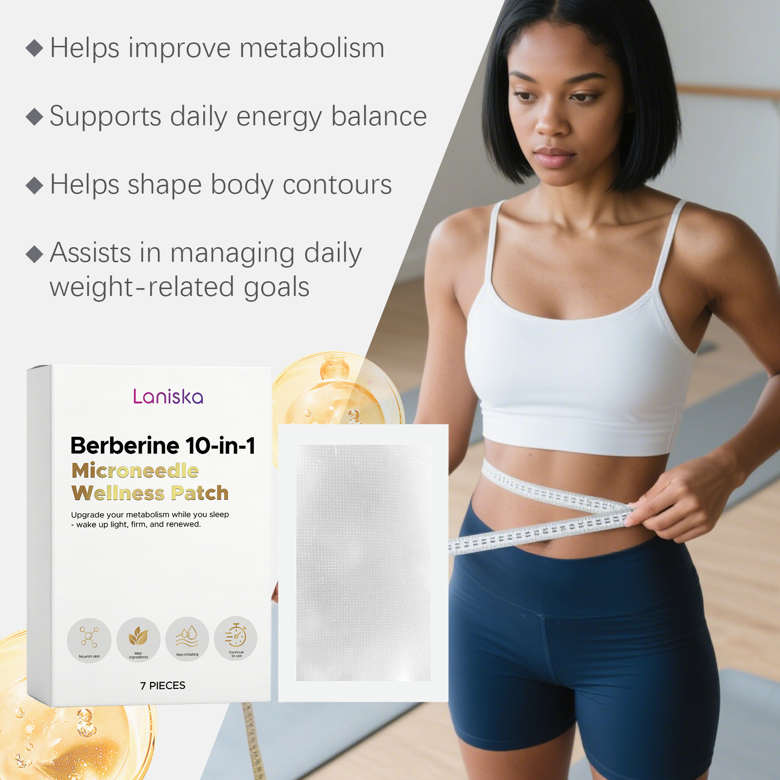 Laniska Body Shaping Patch – Breathable & Skin-friendly Daily Care For Lightweight Firming, Toning & Body Contouring