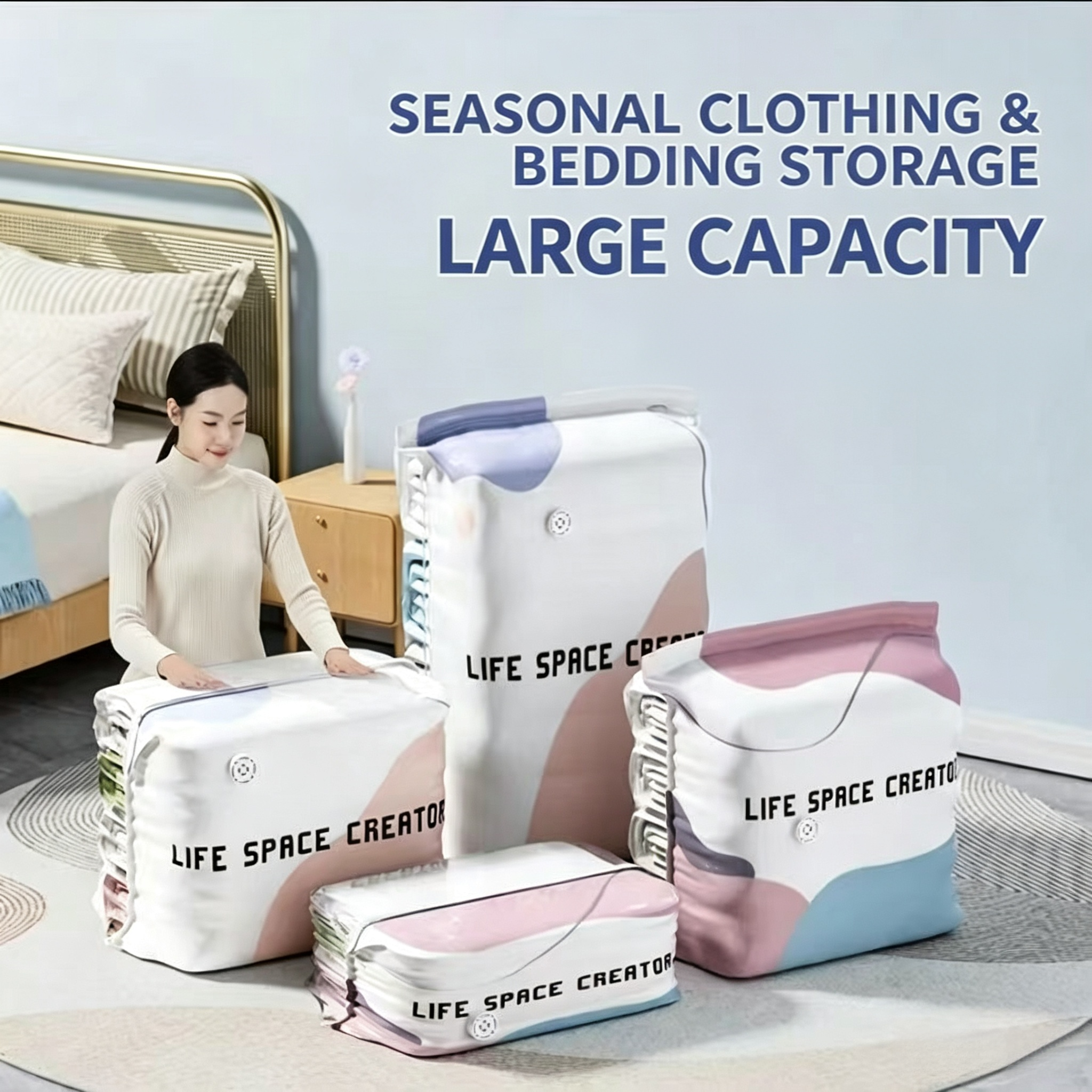 Air-free 3d Vacuum Compression Bags For Quilts