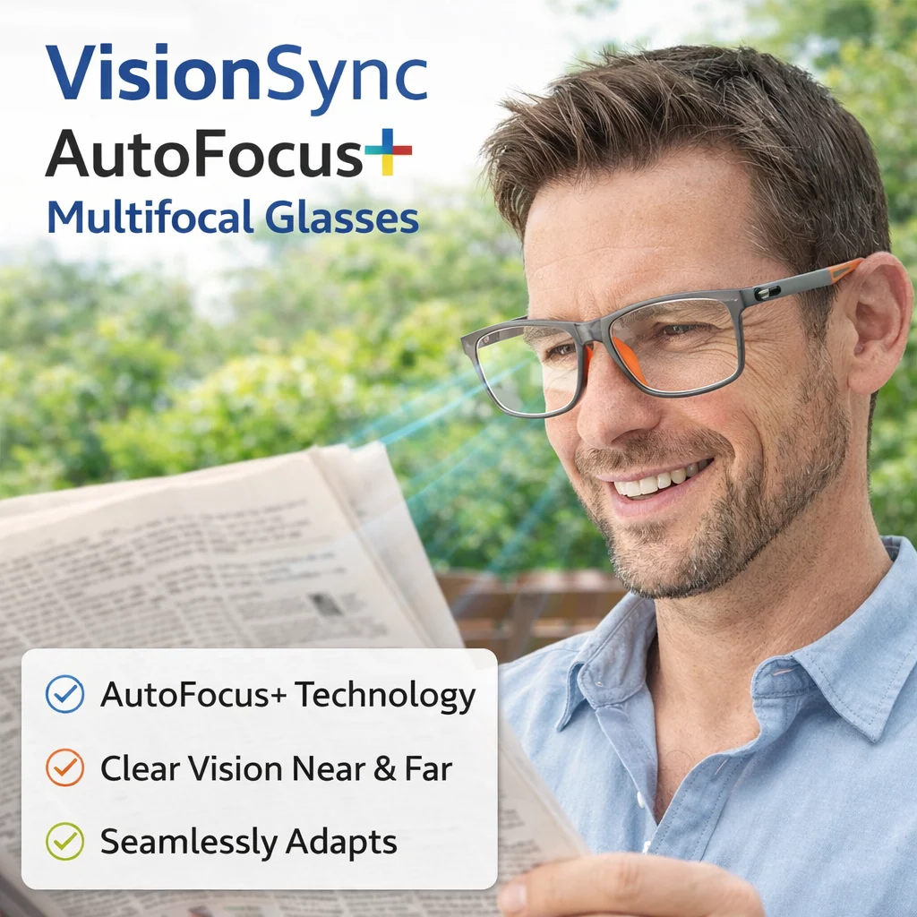 Multi-focus Progressive Reading Glasses – Blue Light Blocking, Ultra-light Sports Frame, Perfect For Distance And Near Vision – Fashionable Eyewear For Seniors