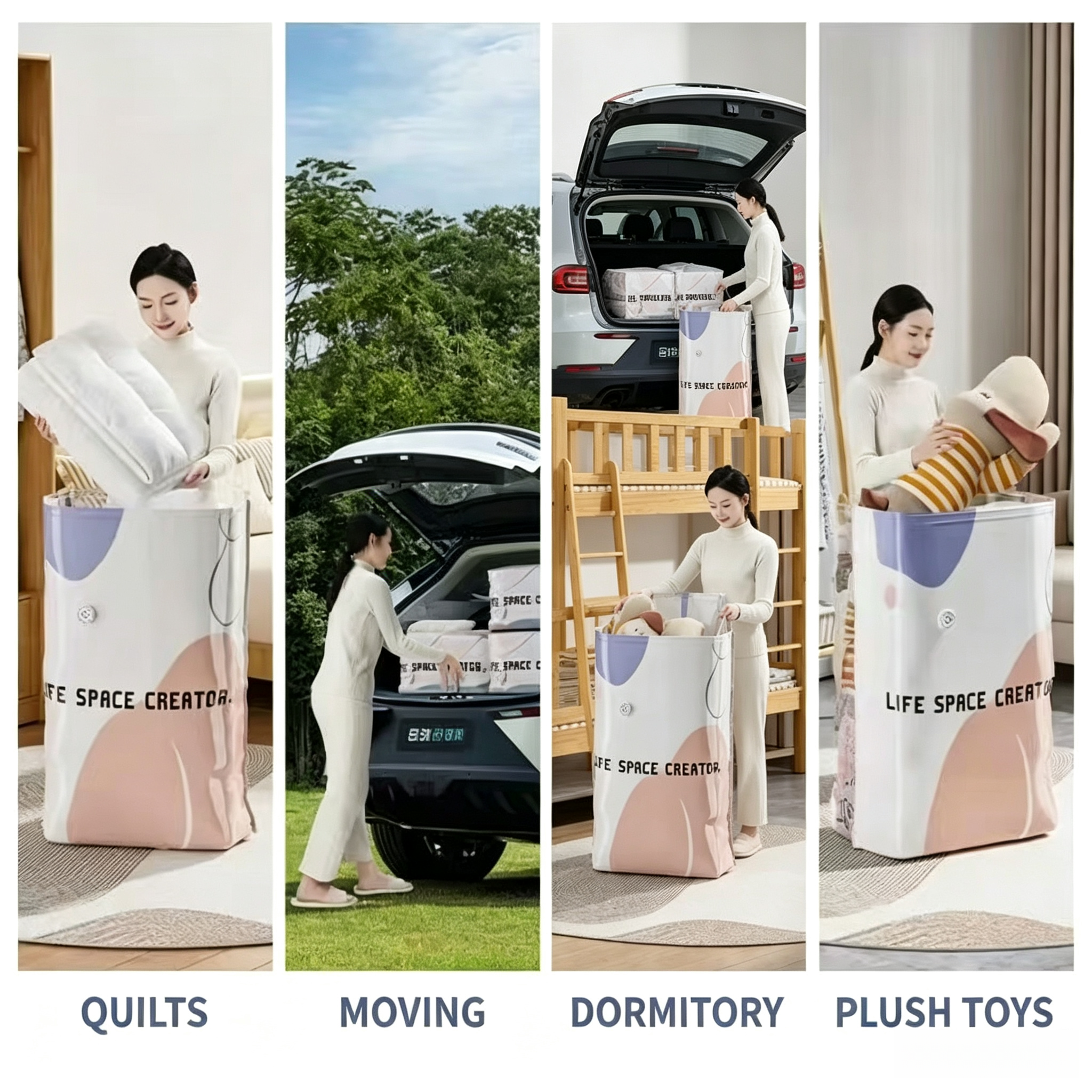 Air-free 3d Vacuum Compression Bags For Quilts