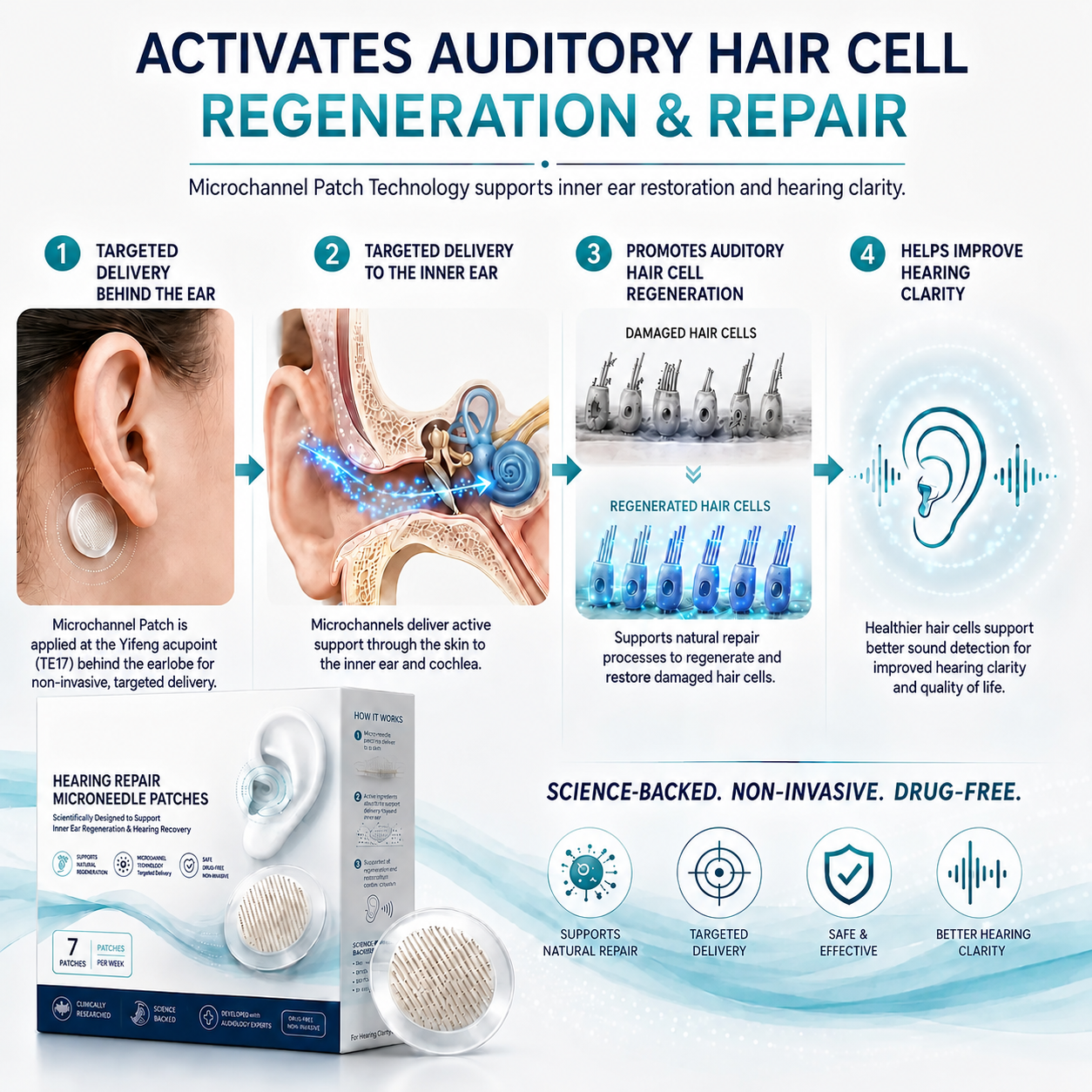 Auditory hair cell regeneration and repair