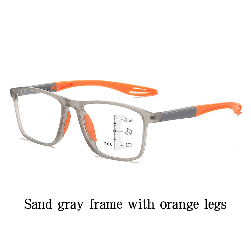 Multi-focus Progressive Reading Glasses – Blue Light Blocking, Ultra-light Sports Frame, Perfect For Distance And Near Vision – Fashionable Eyewear For Seniors