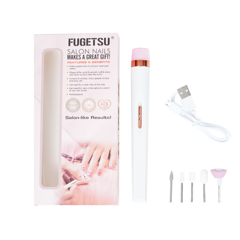 Electric Nail Drill File, Portable Manicure E-file For Acrylic Nails, Gel Remover & Polisher, Mini Cordless Nail Grinder