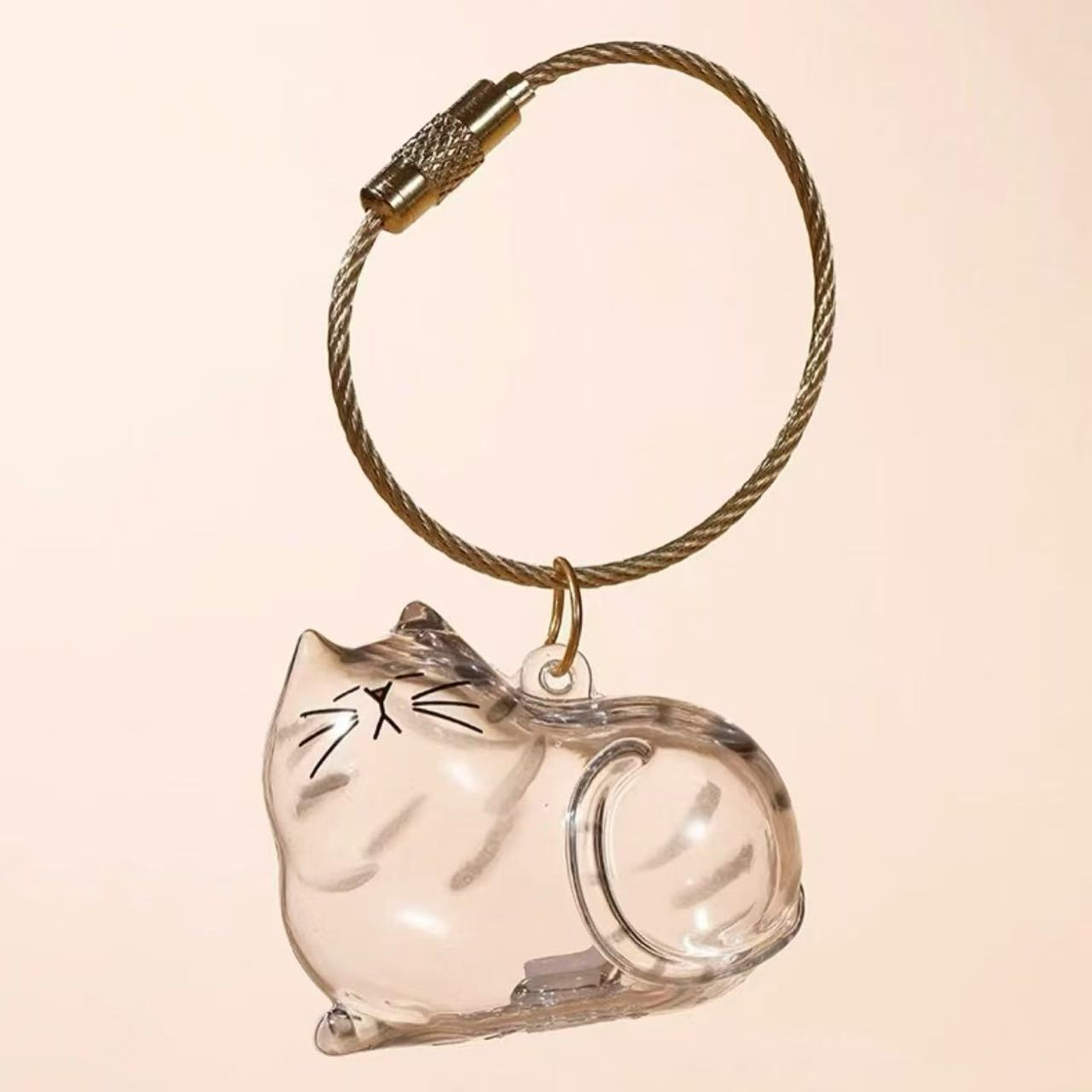 Pet Hair Commemorative Keychain Pendant Cute Dog Transparent Hair Collection Large Dog Shape Creative Keychain-