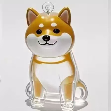 Pet Hair Commemorative Keychain Pendant Cute Dog Transparent Hair Collection Large Dog Shape Creative Keychain-