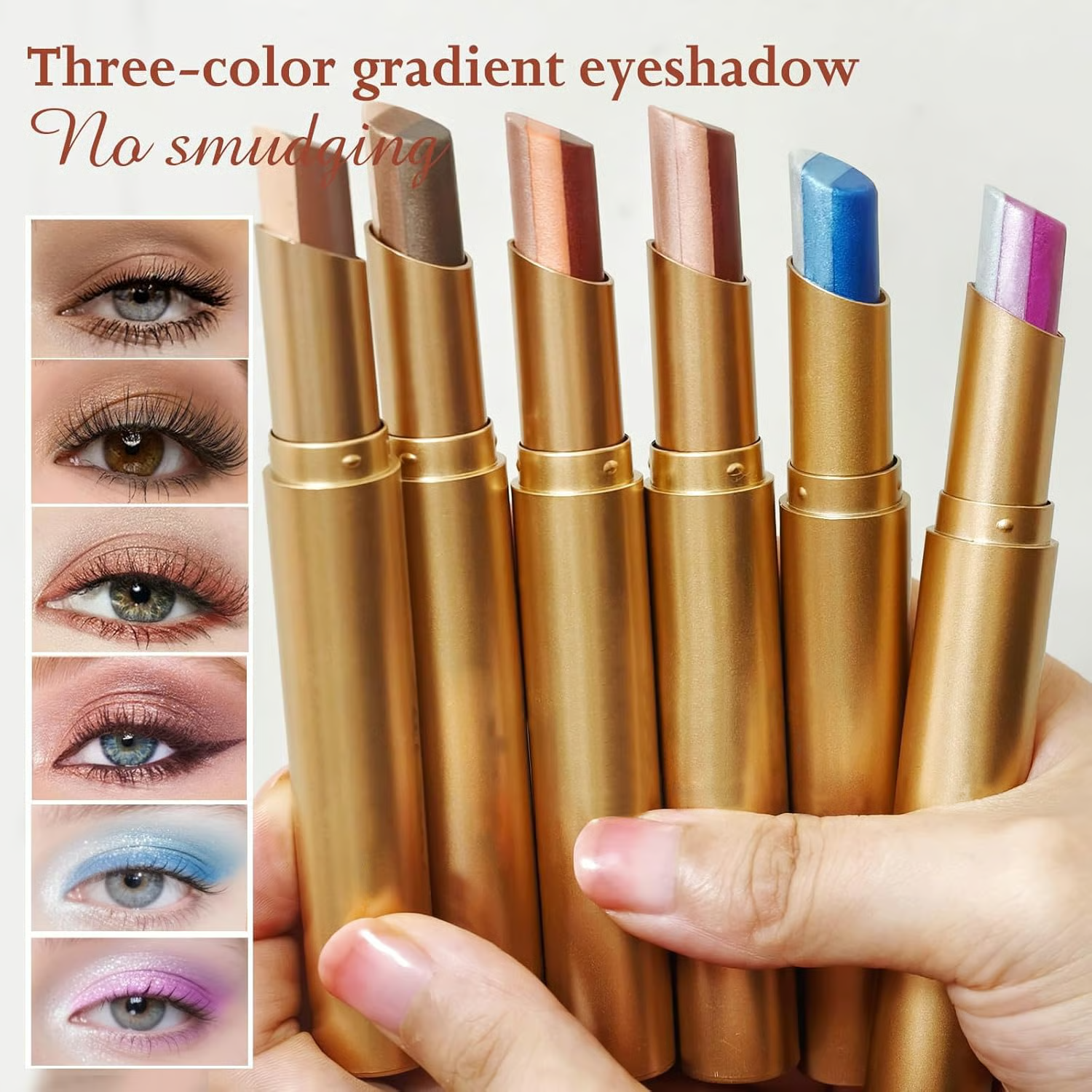 Three-color gradient eyeshadow