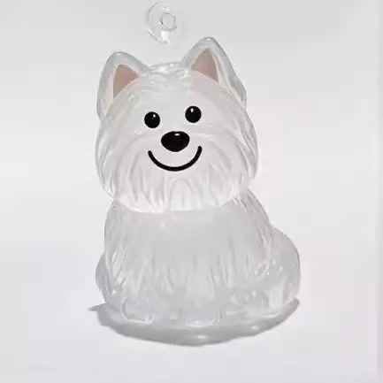 Pet Hair Commemorative Keychain Pendant Cute Dog Transparent Hair Collection Large Dog Shape Creative Keychain-