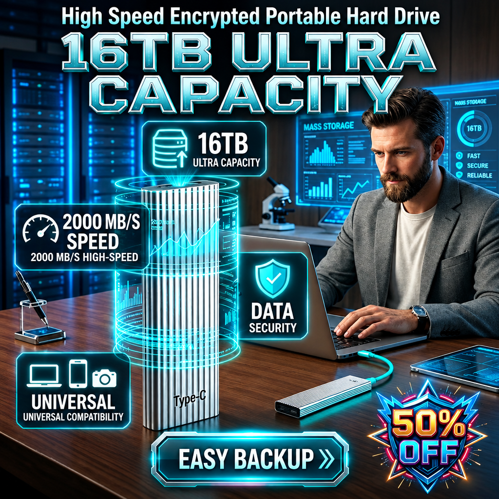 Portable Solid-state Drive (ssd) External Hard Drive