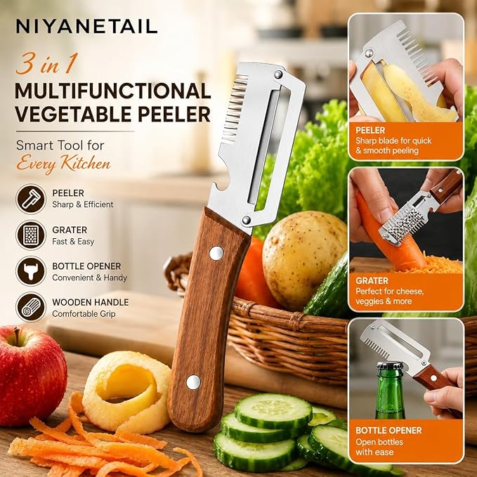 3 in 1 Multifunctional Vegetable Peeler Overview