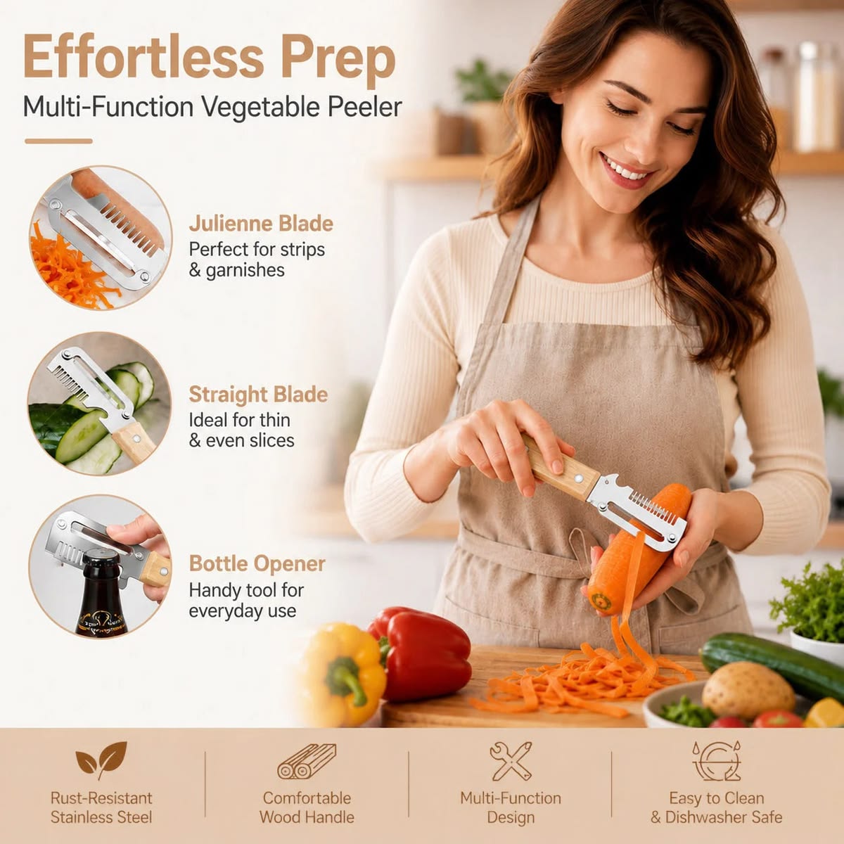 Effortless Prep Multi-Function Vegetable Peeler