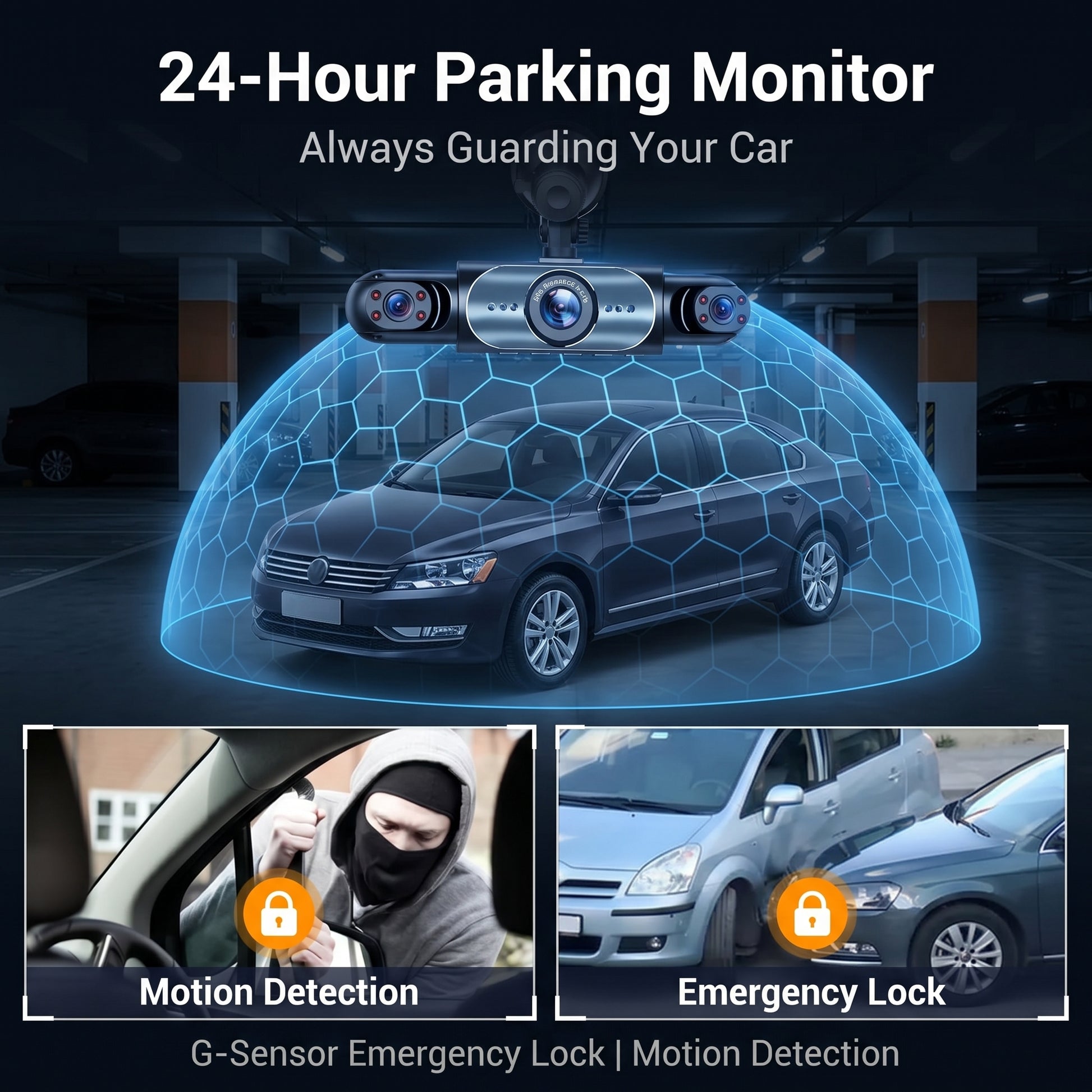 2-inch Four-lens Dash Cam