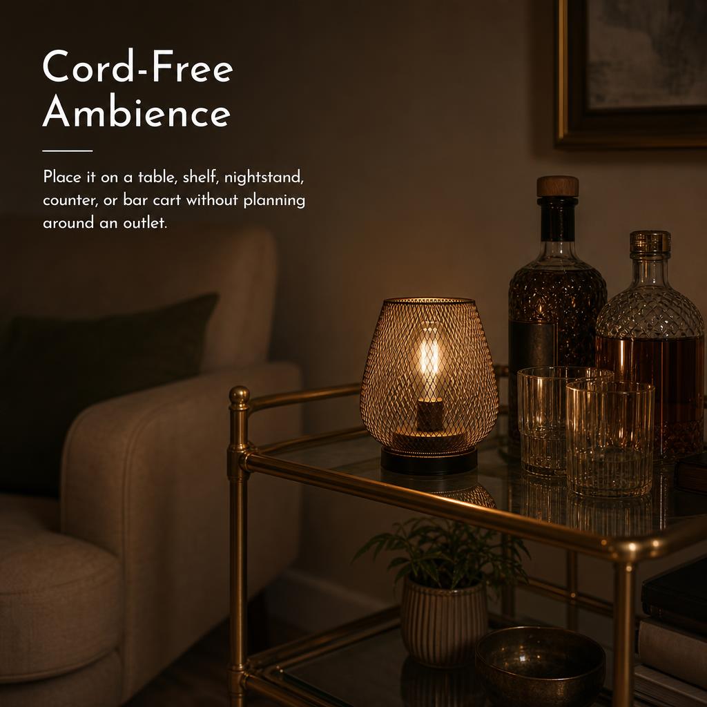 Industrial-style Birdcage Decorative Table Lamp