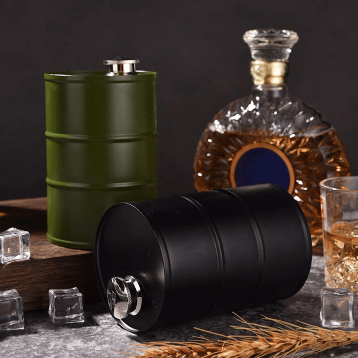 Creative Outdoor Diesel Drum-style Flask—portable Camping Flask