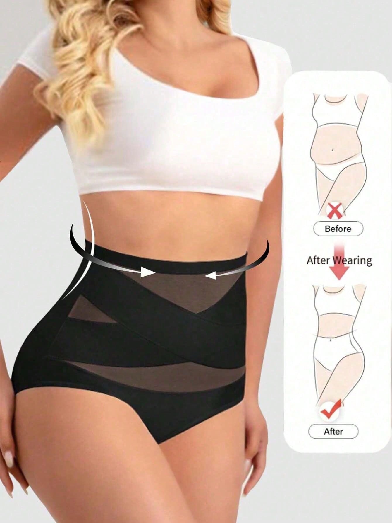 High Waisted Body Shaping Pants, Restrained Waist And Hip Lifting Underwear, Crossed Bandage And Abdominal Compression Pants