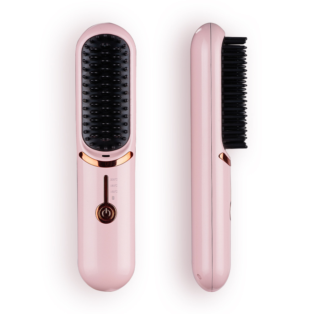 Cordless Straightening And Curling Comb—two-in-one