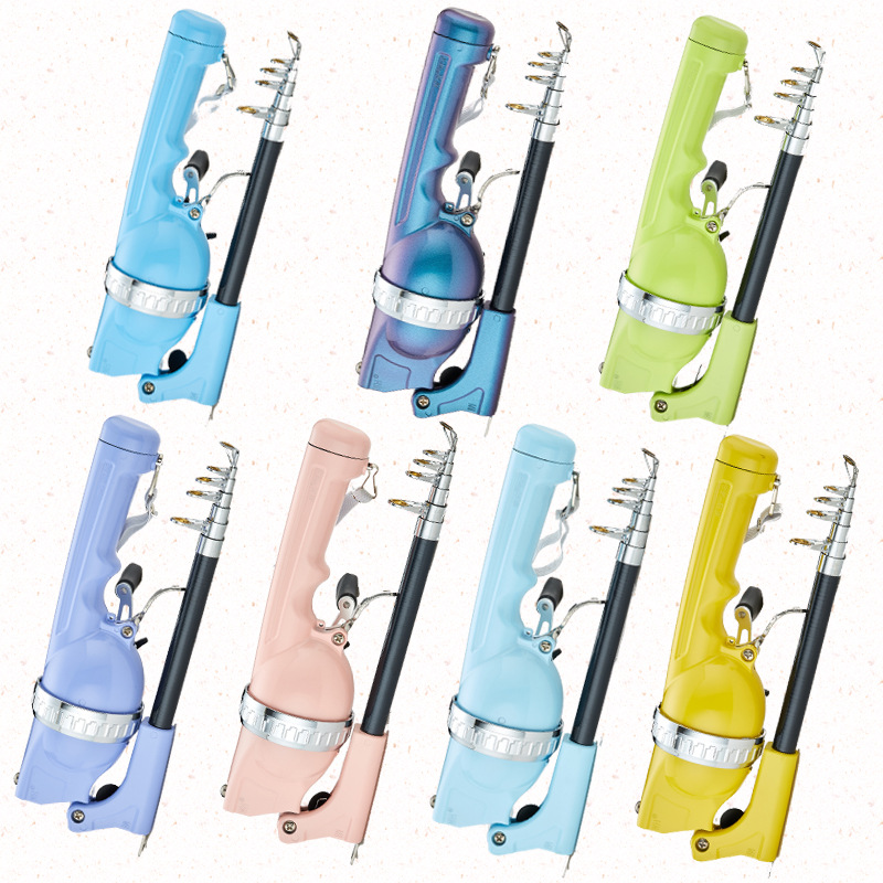 Folding Fishing Rod, Foldable Fishing Rod, Telescopic Road, Short Section, Portable Cross-border Fishing Rod, Fishing Gear