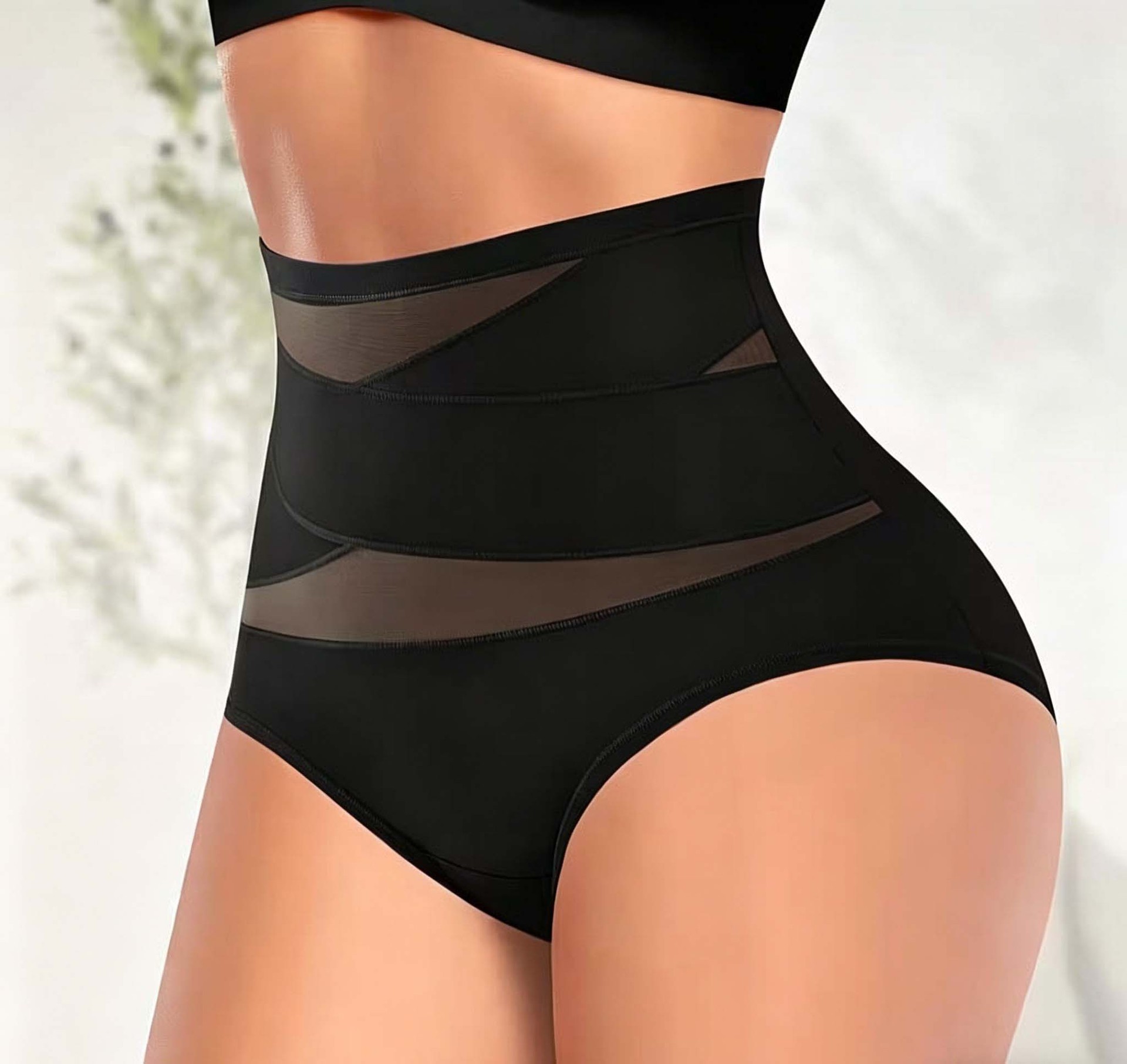 High Waisted Body Shaping Pants, Restrained Waist And Hip Lifting Underwear, Crossed Bandage And Abdominal Compression Pants