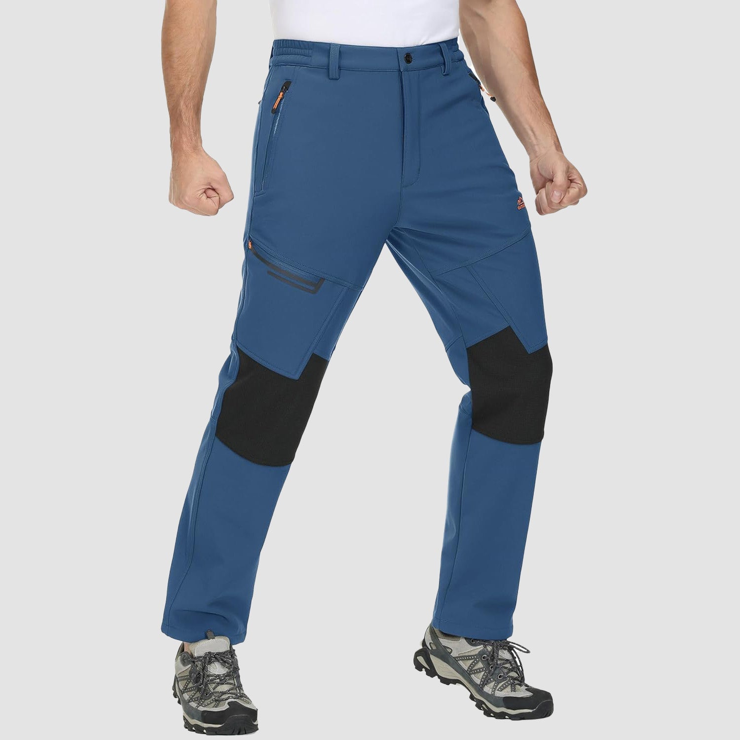 Men's Fleece-Lined Winter Ski Pants – Water-Resistant with 4 Zip Pockets