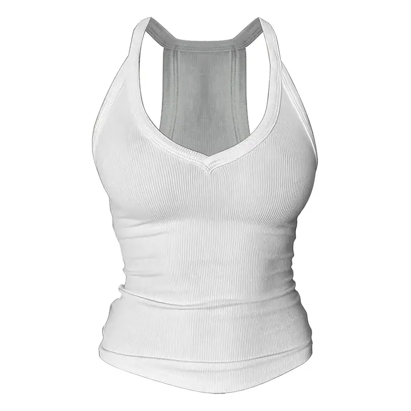 ⚡FINAL SALE⚡ Women’s Built-In Bra Backless Ribbed Tank Top