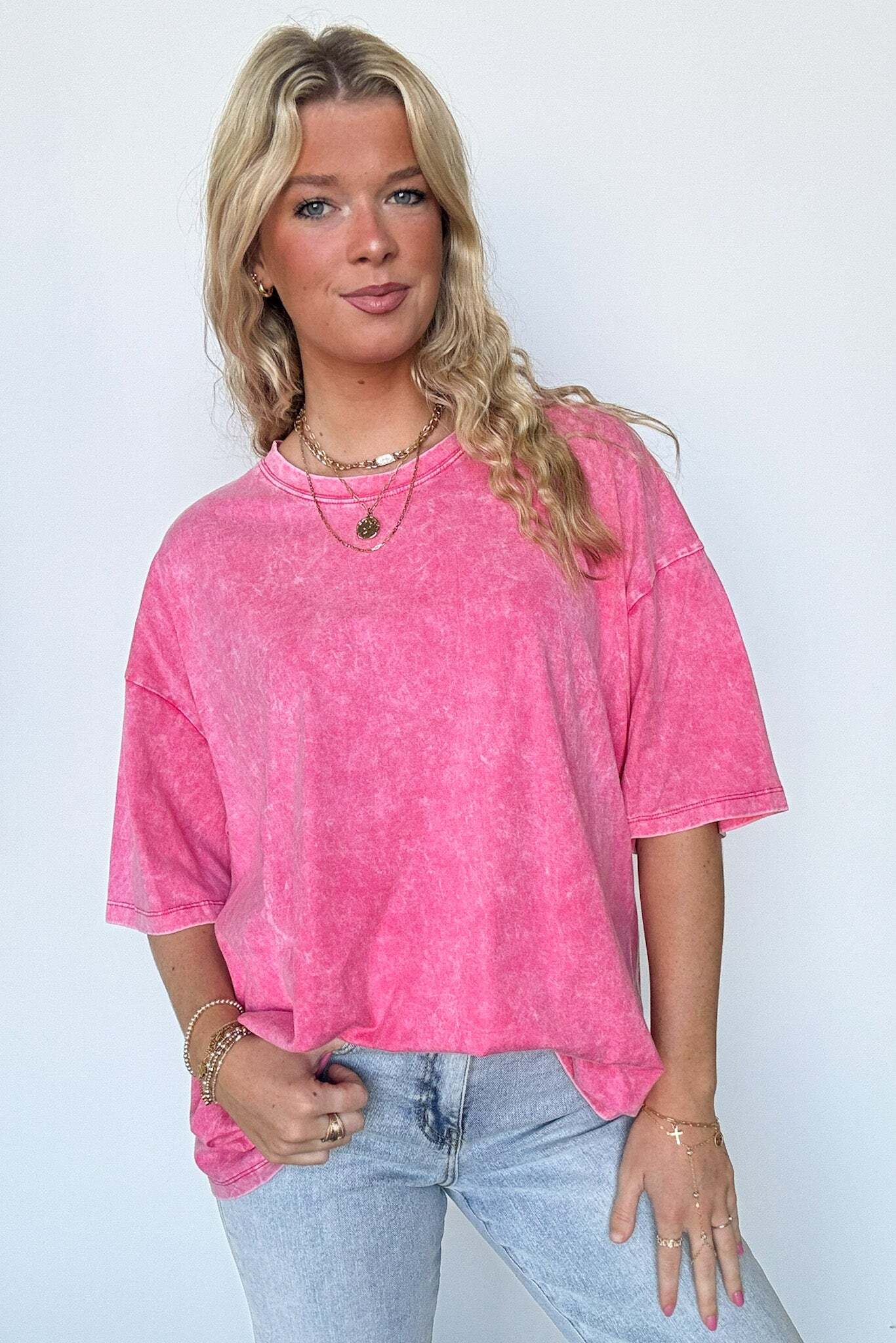 Weekend Awaits Mineral Wash Oversized Top - BACK IN STOCK