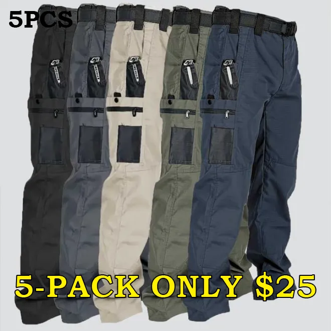 Men's Solid Color Tactical Work Pants
