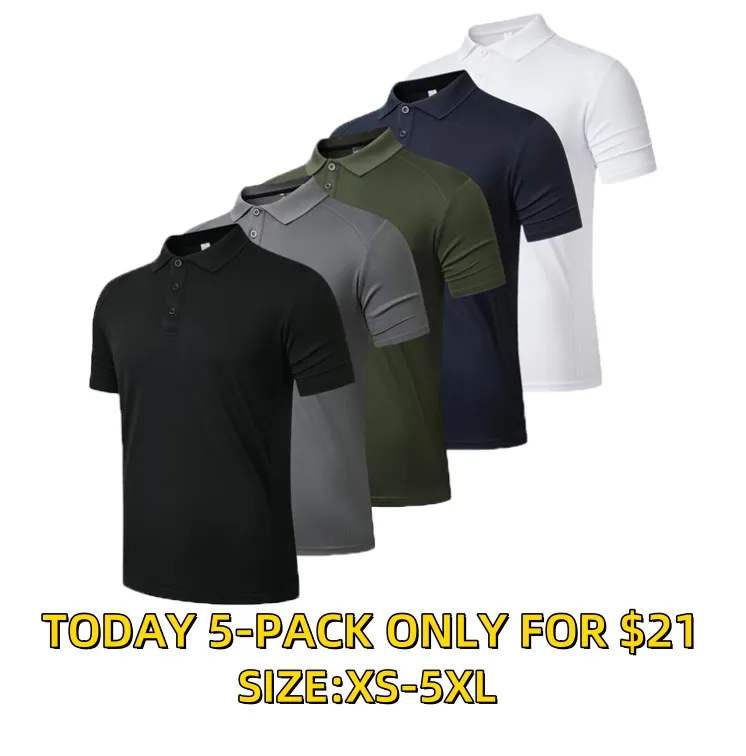 Mens Quick Dry Polo Shirts – Moisture Wicking Workout Tops