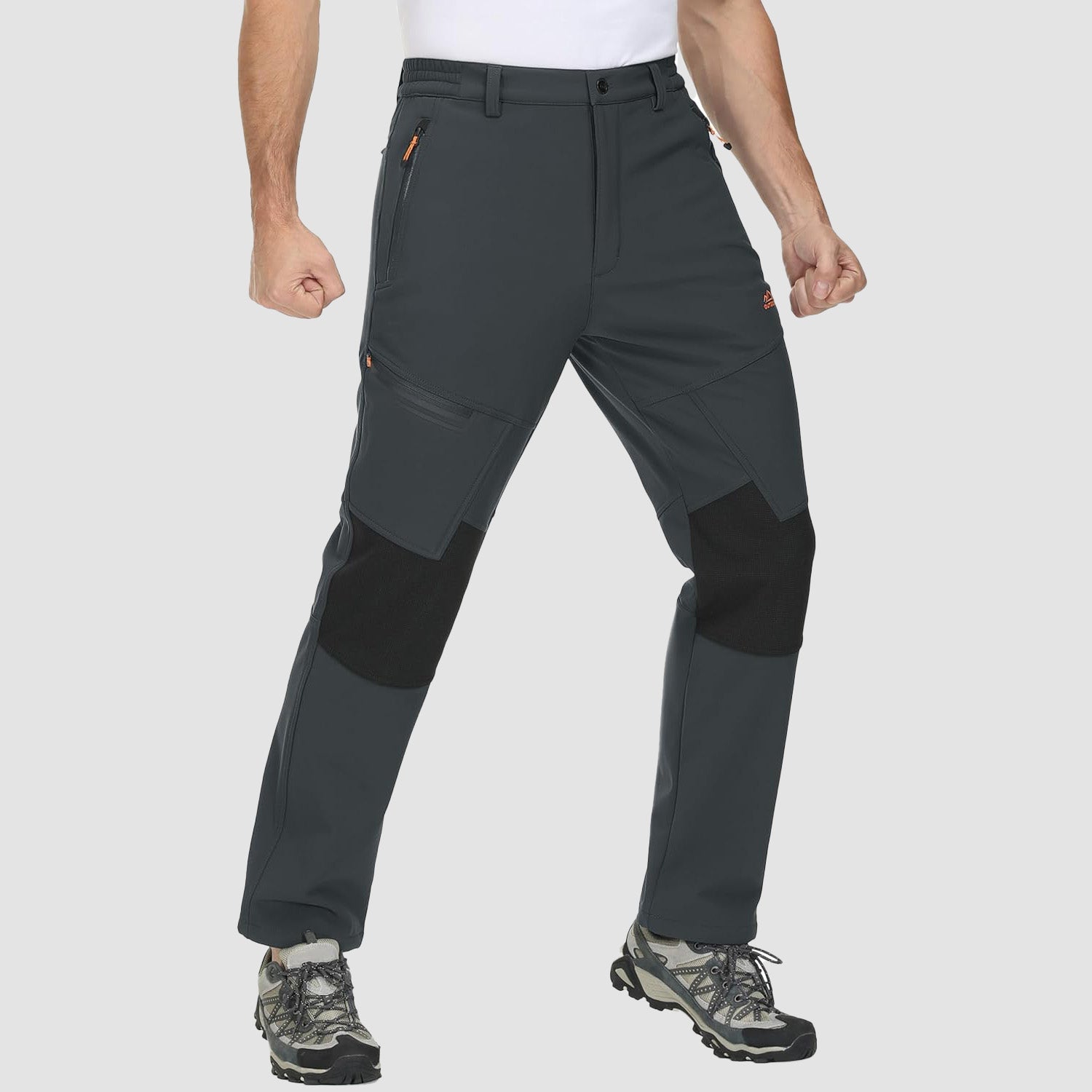 Men's Fleece-Lined Winter Ski Pants – Water-Resistant with 4 Zip Pockets