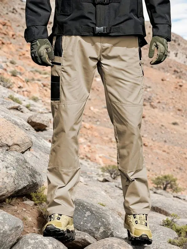 Men's Solid Color Tactical Work Pants
