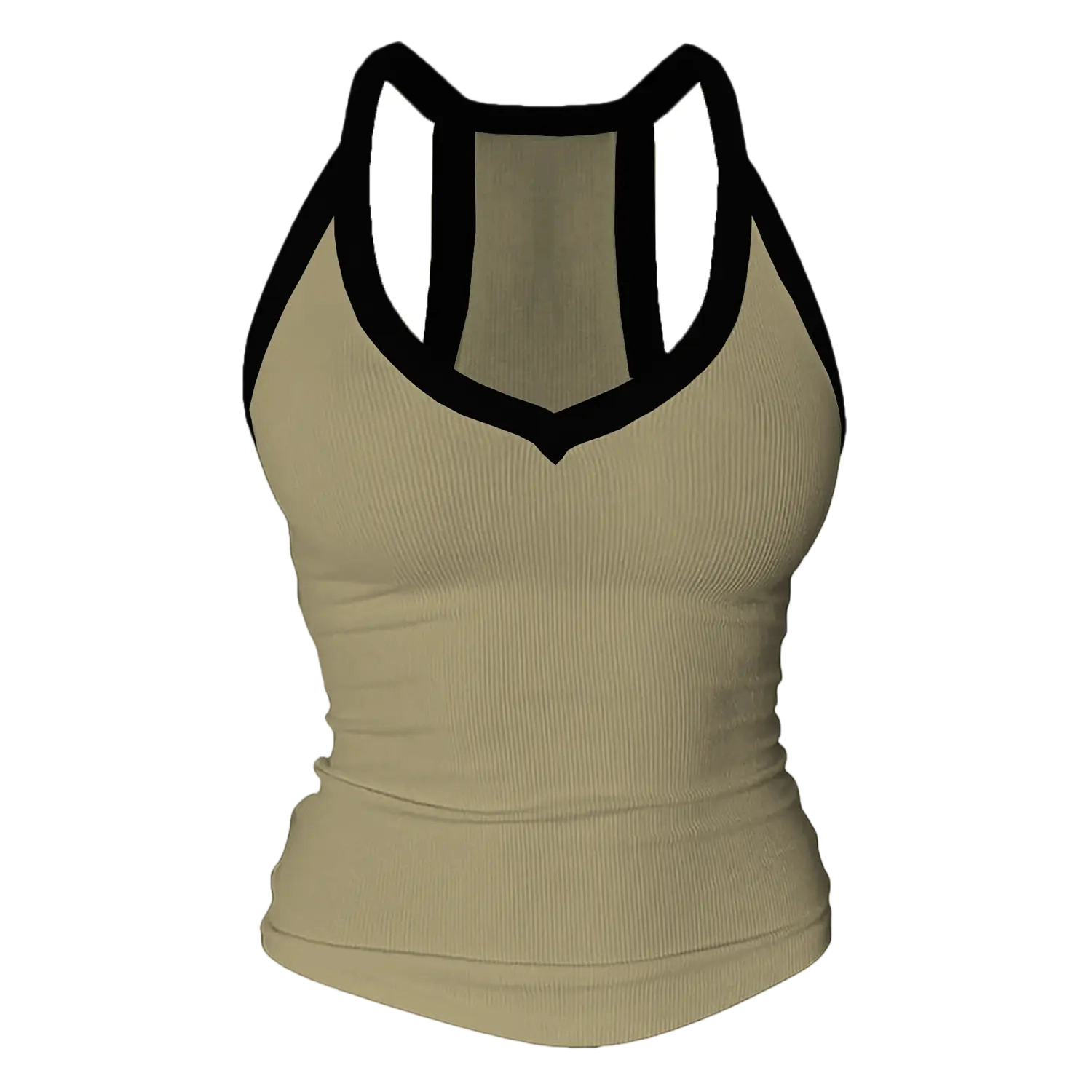 ⚡FINAL SALE⚡ Women’s Built-In Bra Backless Ribbed Tank Top