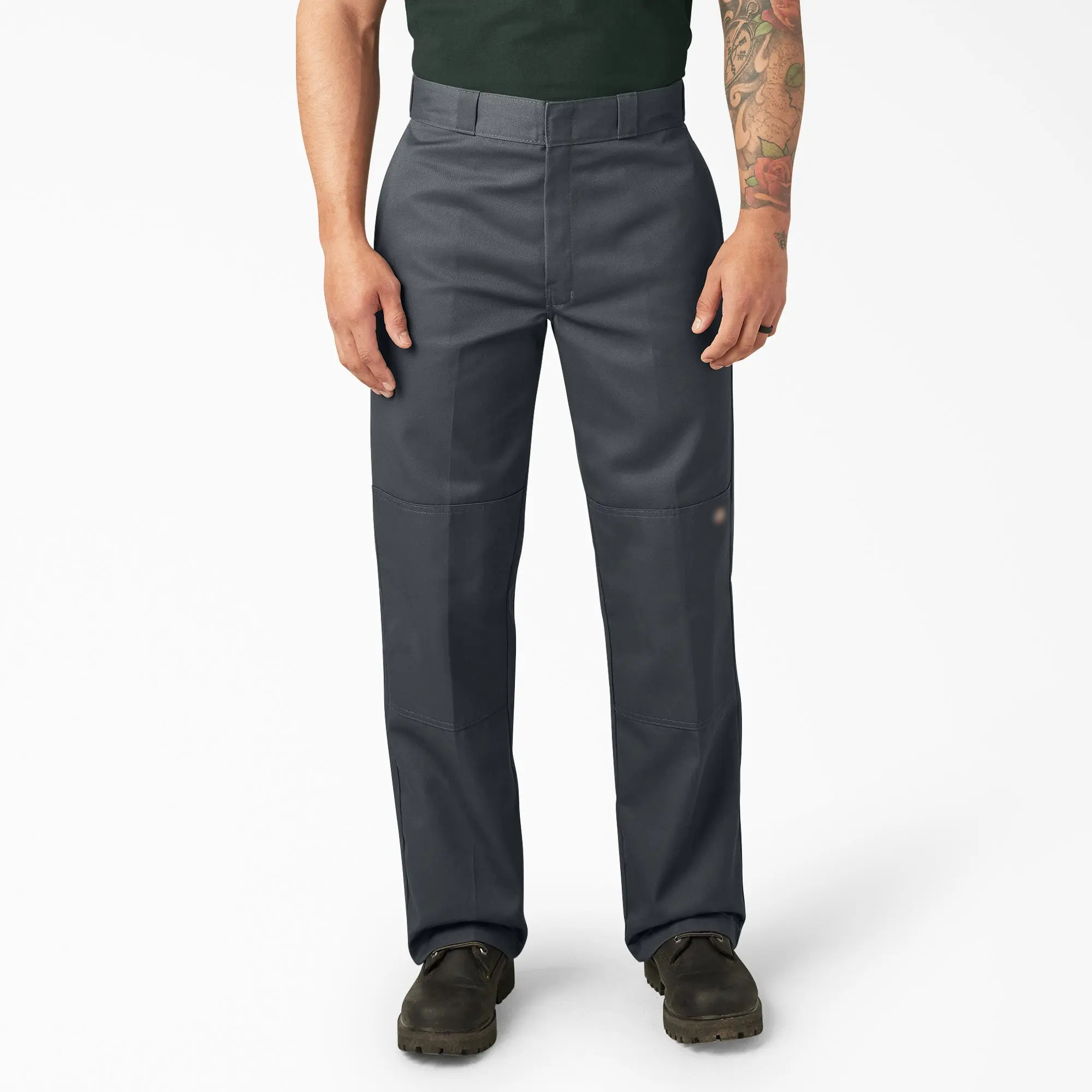 Men's Loose Fit Double Knee Multi-Pocket Utility Work Pant