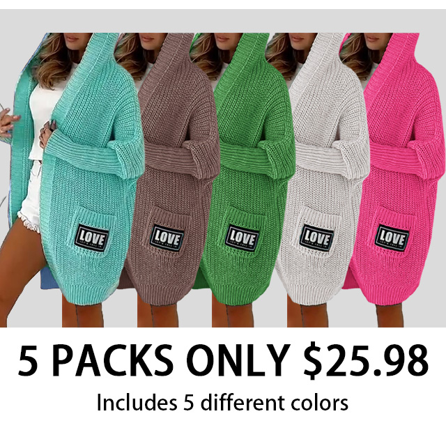 Women's Hooded Knitted Casual Cardigan