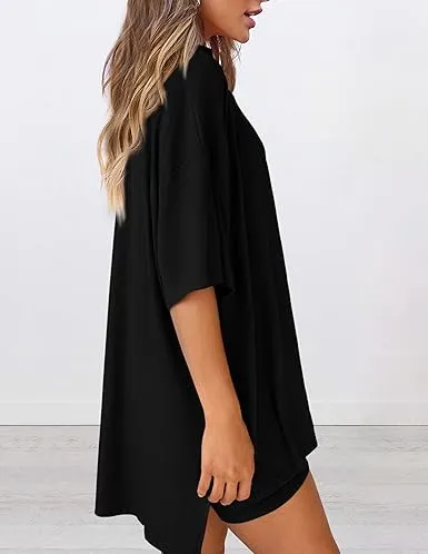 🔥Women's Casual Loose-fitting Two-Piece Set (Crew Neck/V-Neck) 🔥 10-Piece Set - Includes All Colors, Only $24