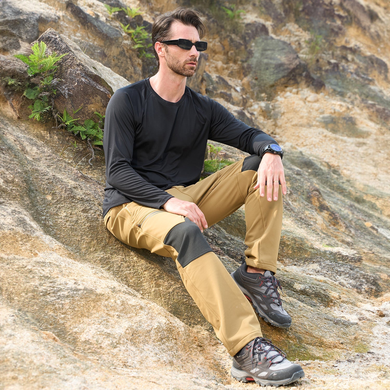 Men's Fleece-Lined Winter Ski Pants – Water-Resistant with 4 Zip Pockets