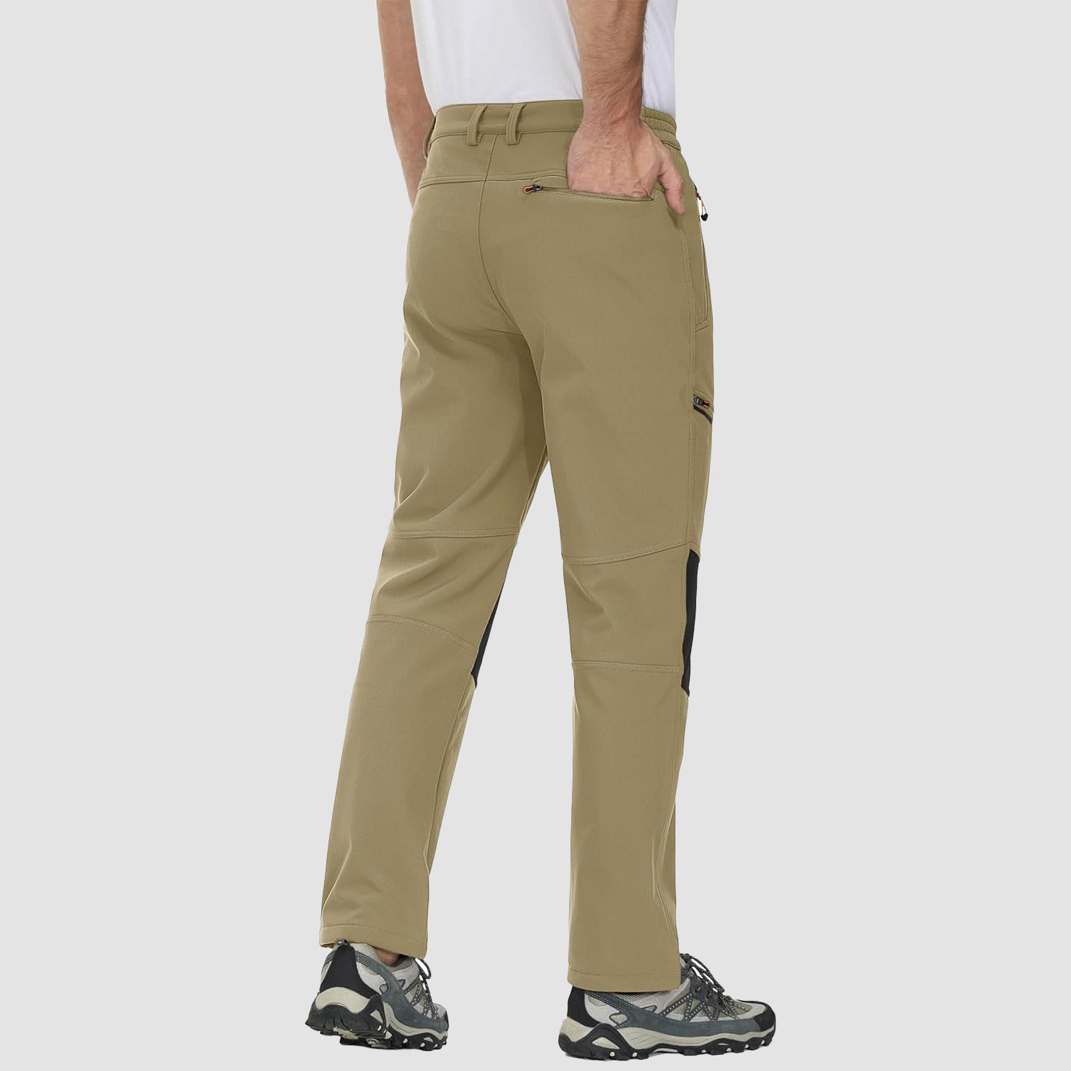 Men's Fleece-Lined Winter Ski Pants – Water-Resistant with 4 Zip Pockets
