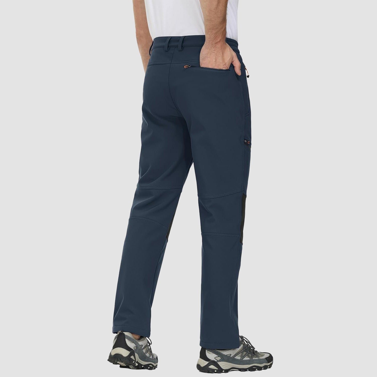 Men's Fleece-Lined Winter Ski Pants – Water-Resistant with 4 Zip Pockets
